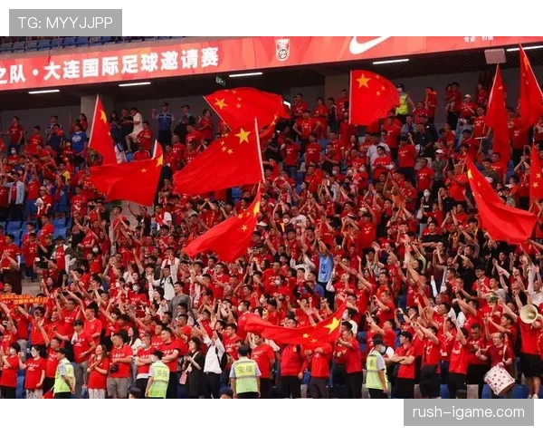 韩国球迷方阵热情助威，现场氛围高涨成为焦点